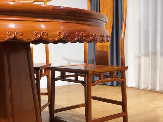 红桥红 家具严选  缅甸花梨(大果紫檀）  【138cm圆餐桌十件套】 商品图6