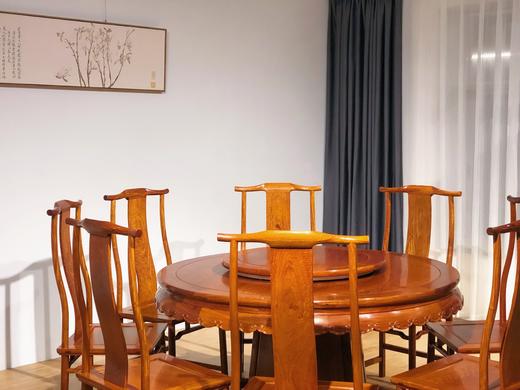 红桥红 家具严选  缅甸花梨(大果紫檀）  【138cm圆餐桌十件套】 商品图2
