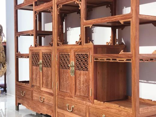 红桥红 家具严选  缅甸花梨(大果紫檀）  【福禄博古架】 商品图8