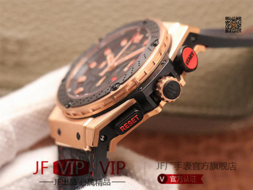 HB宇舶法拉利F1 玫瑰金款，表圈直径46mm，表壳直径52mm，前后蓝宝石镜面，克隆4100机芯（同步原装计时功能） 超复杂制作工艺 商品图4