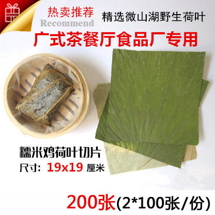 微山湖天然野生干荷叶切片200张 荷叶裁片19x19厘米包120克荷叶糯米鸡 商品图0