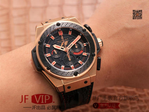 HB宇舶法拉利F1 玫瑰金款，表圈直径46mm，表壳直径52mm，前后蓝宝石镜面，克隆4100机芯（同步原装计时功能） 超复杂制作工艺 商品图10