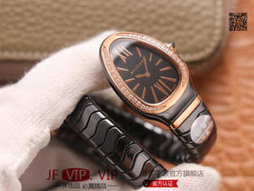 BV宝格丽SERPENTI系列，陶瓷表壳：陶瓷＋316#精钢表带：陶瓷+记忆弹簧表冠：陶瓷+316#精钢表盘：陶瓷表底：陶瓷玻璃：蓝宝石机芯