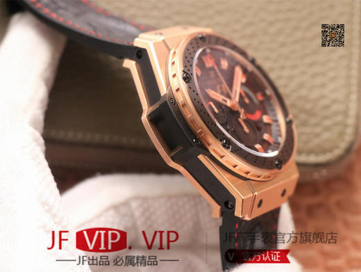 HB宇舶法拉利F1 玫瑰金款，表圈直径46mm，表壳直径52mm，前后蓝宝石镜面，克隆4100机芯（同步原装计时功能） 超复杂制作工艺 商品图5