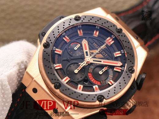 HB宇舶法拉利F1 玫瑰金款，表圈直径46mm，表壳直径52mm，前后蓝宝石镜面，克隆4100机芯（同步原装计时功能） 超复杂制作工艺 商品图3