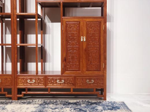 红桥红  家具严选  缅甸花梨(大果紫檀）  【夔龙纹博古架两件套】 商品图6