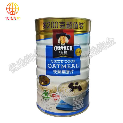 桂格蓝罐麦片800g加送200g/罐 1*12 21.7 商品图0