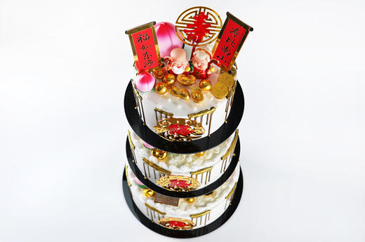 三层层架蛋糕『福寿双全』15磅1680元 商品图2