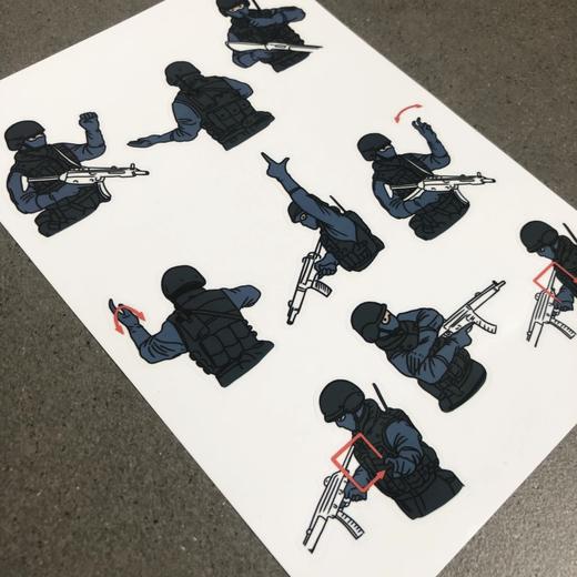 叱咤精美透明卡通创意贴纸-SWAT款 商品图2