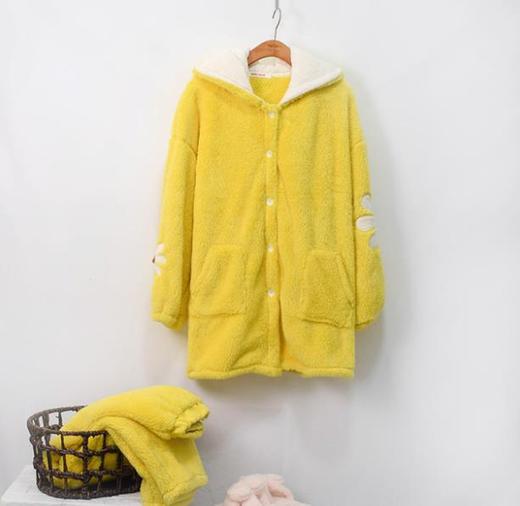 【睡衣女】冬季新款珊瑚绒加绒加厚女睡衣 学生大码可外穿家居服两件套 商品图2