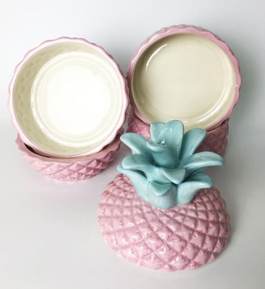 【厨房配件】。个性家居创意陶瓷菠萝储物罐饼干红茶糖果陶瓷罐 商品图1