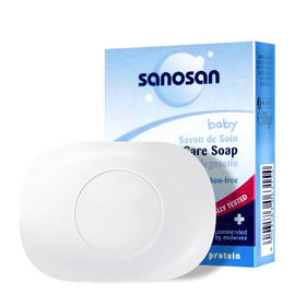 【一般贸易有中文标签】【母婴用品】哈罗闪（sanosan）婴儿洁肤皂100g 宝宝儿童香皂洗手洗衣皂 德国原装进口