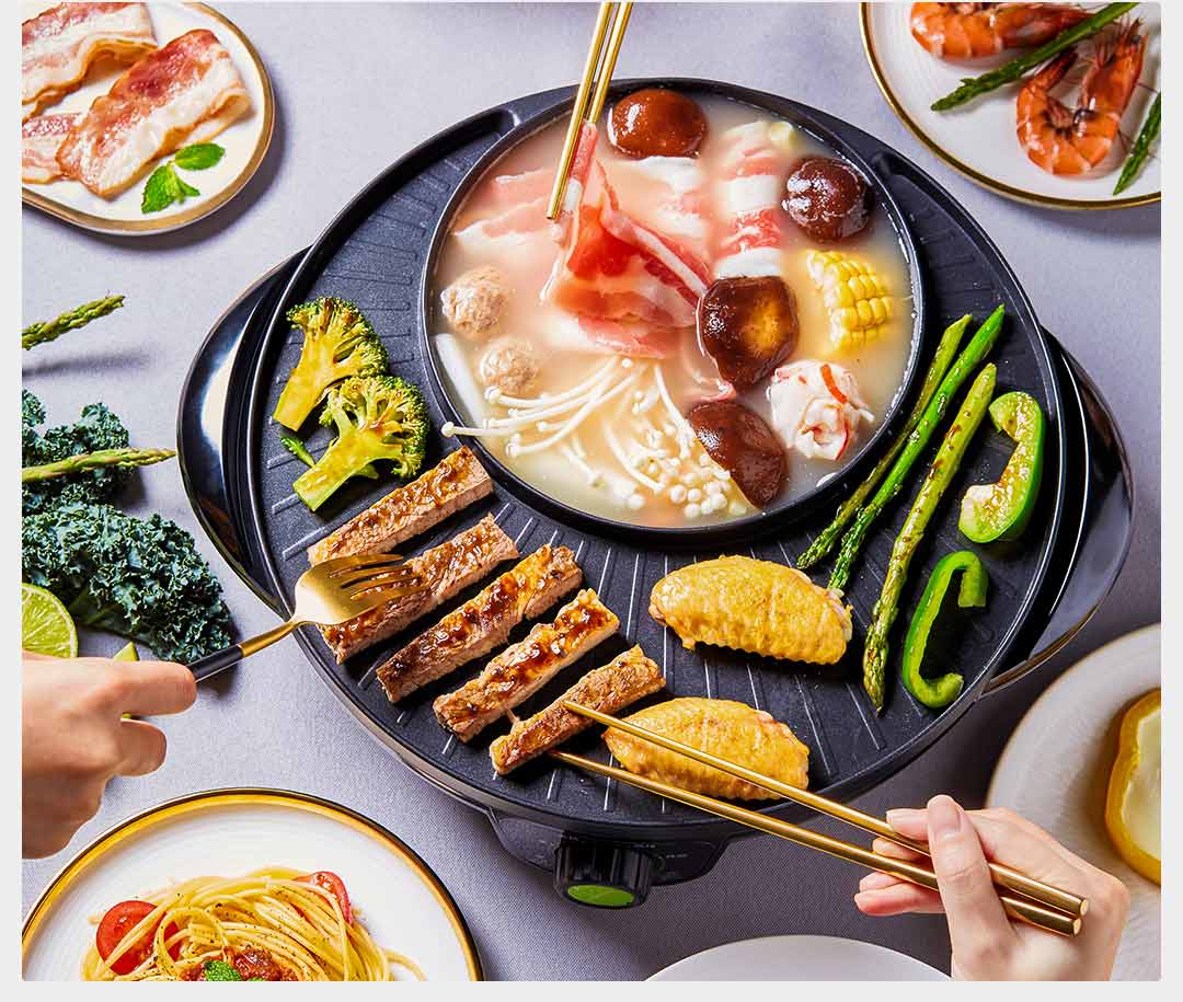 利仁涮烤一体日月养生锅