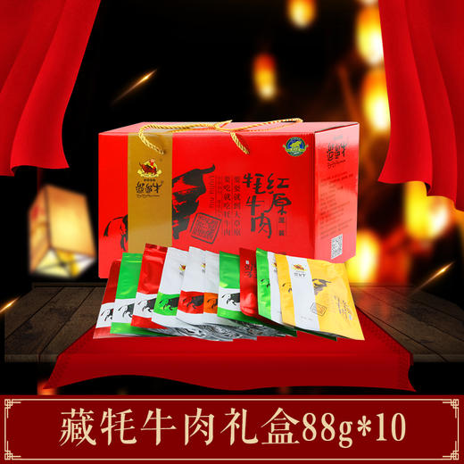 【牦牛肉礼盒88g*10】阿坝红原牛肉干 商品图0