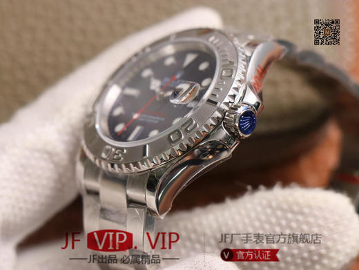 GMF劳力士，游艇名仕型系列，cal.3235机芯，表盘六点位上有劳力皇冠的LOGO，圈口:圈口上的做工更加细腻，经过特殊处理让圈口上不留汗迹 商品图4