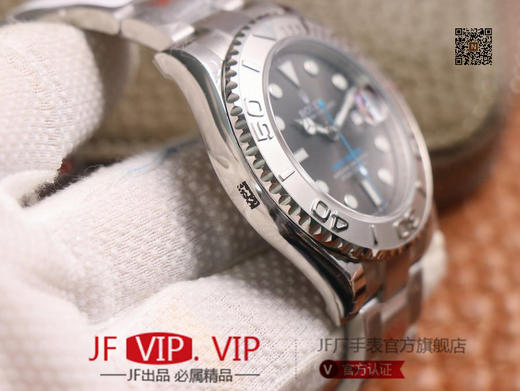 GMF劳力士，游艇名仕型系列，cal.3235机芯，表盘六点位上有劳力皇冠的LOGO，圈口:圈口上的做工更加细腻，经过特殊处理让圈口上不留汗迹 商品图5