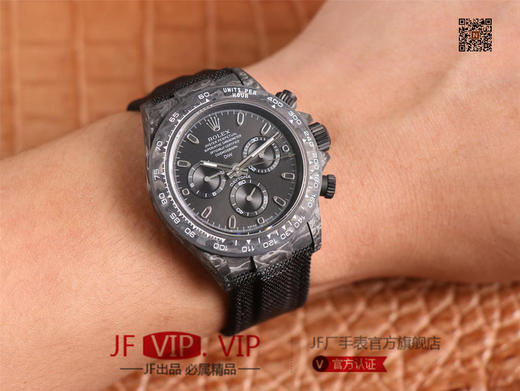 WWF劳力士，宇宙计时迪通拿系列，碳纤维材质打造，镜面双面电镀高透膜工艺，上海7750计时机芯，功能同步原装！男士腕表，绢丝表带，自动 商品图11