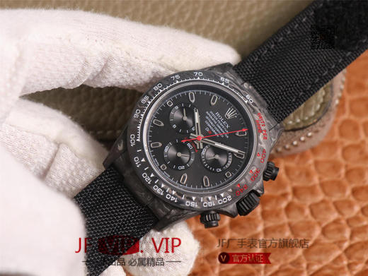 WWF劳力士，宇宙计时迪通拿系列，碳纤维材质打造，镜面双面电镀高透膜工艺，上海7750计时机芯，功能同步原装！男士腕表，绢丝表带，自动 商品图1