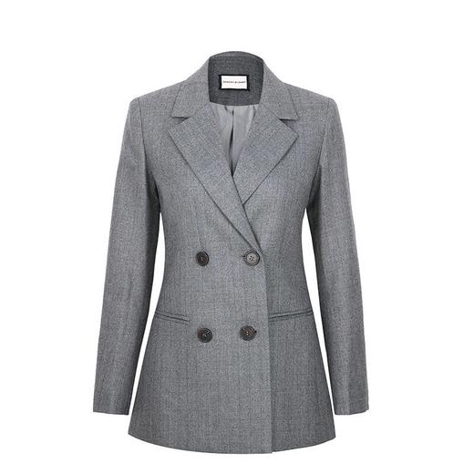 金丝竖纹双排扣西服 商品图2