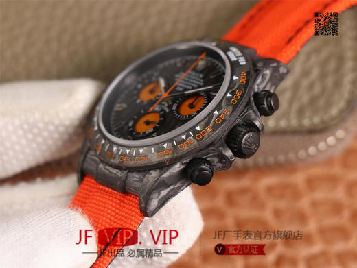 WWF劳力士，宇宙计时迪通拿系列，碳纤维材质打造，镜面双面电镀高透膜工艺，上海7750计时机芯，功能同步原装！男士腕表，绢丝表带，自动 商品图4