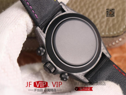 WWF劳力士，宇宙计时迪通拿系列，碳纤维材质打造，镜面双面电镀高透膜工艺，上海7750计时机芯，功能同步原装！男士腕表，绢丝表带，自动 商品图6