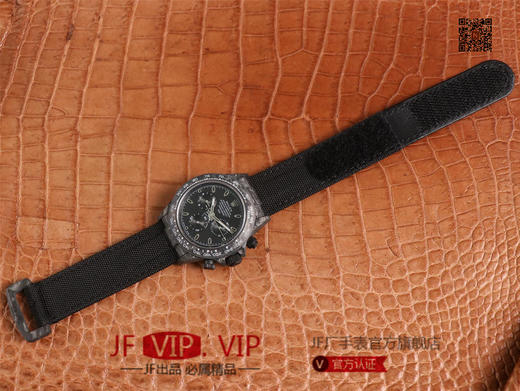 WWF劳力士，宇宙计时迪通拿系列，碳纤维材质打造，镜面双面电镀高透膜工艺，上海7750计时机芯，功能同步原装！男士腕表，绢丝表带，自动 商品图10