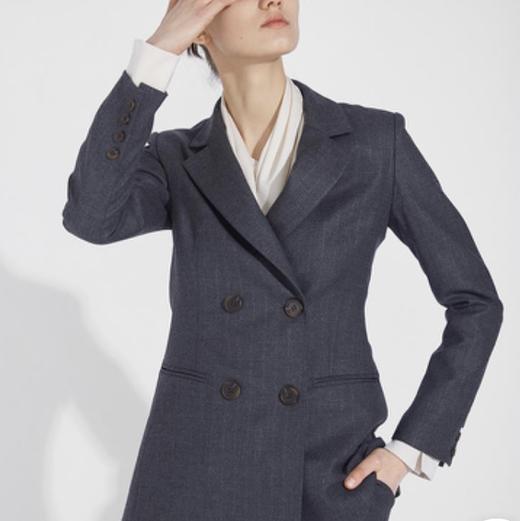 金丝竖纹双排扣西服 商品图1