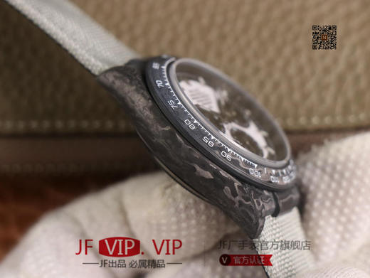 WWF劳力士，宇宙计时迪通拿系列，碳纤维材质打造，镜面双面电镀高透膜工艺，上海7750计时机芯，功能同步原装！男士腕表，绢丝表带，自动 商品图5