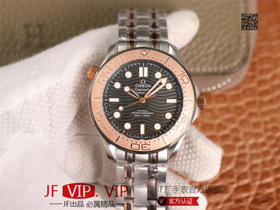 OM欧米茄海马300米，表径42mm，原版1-1开模打造，太阳纹饰表盘，定制版8806机芯，透明表贝上饰有欧米茄海马图案，男士腕表，精钢表带，