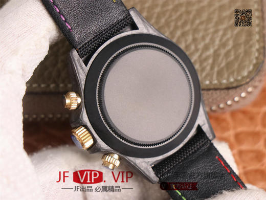 WWF劳力士，宇宙计时迪通拿系列，碳纤维材质打造，镜面双面电镀高透膜工艺，上海7750计时机芯，功能同步原装！男士腕表，绢丝表带，自动 商品图6