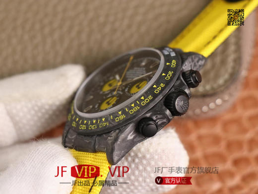 WWF劳力士，宇宙计时迪通拿系列，碳纤维材质打造，镜面双面电镀高透膜工艺，上海7750计时机芯，功能同步原装！男士腕表，绢丝表带，自动 商品图4