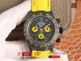 WWF劳力士，宇宙计时迪通拿系列，碳纤维材质打造，镜面双面电镀高透膜工艺，上海7750计时机芯，功能同步原装！男士腕表，绢丝表带，自动