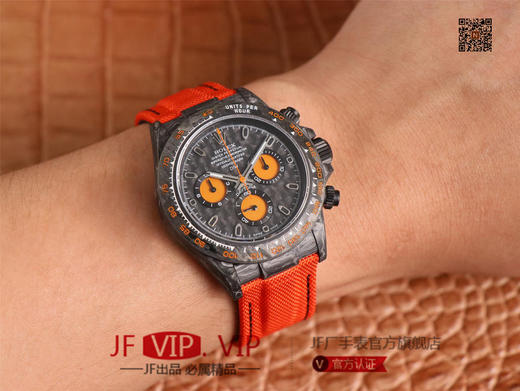 WWF劳力士，宇宙计时迪通拿系列，碳纤维材质打造，镜面双面电镀高透膜工艺，上海7750计时机芯，功能同步原装！男士腕表，绢丝表带，自动 商品图10