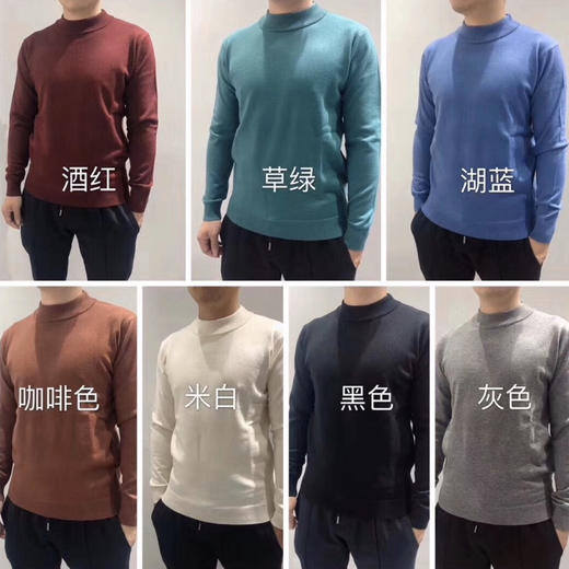 清8月9  元单 太平鸟 男士半高领羊毛衫 冬季必备实穿 商品图0