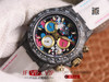 WWF劳力士，宇宙计时迪通拿系列，碳纤维材质打造，镜面双面电镀高透膜工艺，上海7750计时机芯，功能同步原装！男士腕表，绢丝表带，自动 商品缩略图3