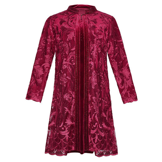 JS-DL8178冬季新款婚宴喜庆礼服加绒加厚连衣裙两件套 商品图4