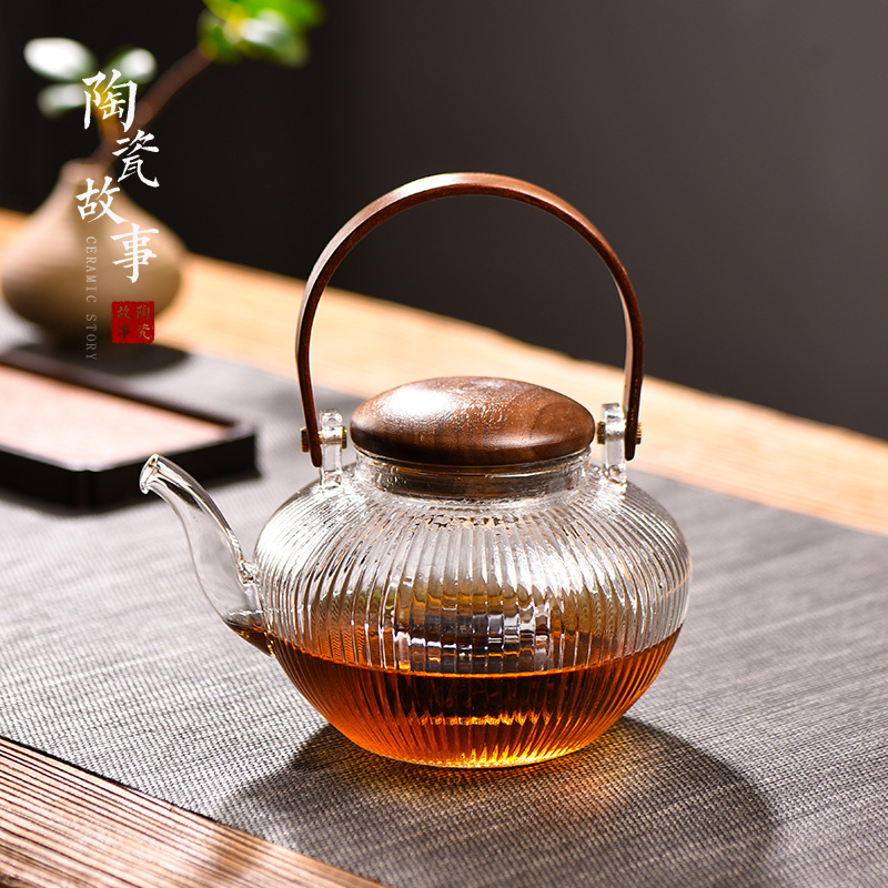 茶壶-煮茶壶-玻璃流萤煮茶壶
