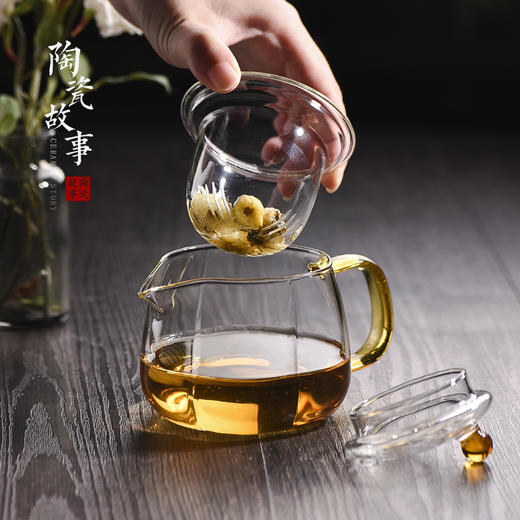 茶壶-泡茶壶-玻璃花瓣壶 商品图3