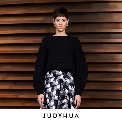 JUDYHUA秀款 几何肌理针织上衣 商品图9