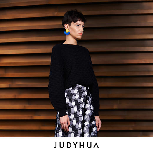 JUDYHUA秀款 几何肌理针织上衣 商品图10