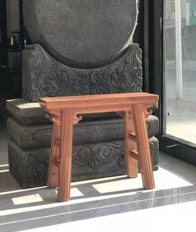 红桥红 家具严选  缅甸花梨(大果紫檀）  【夹头榫小条凳】