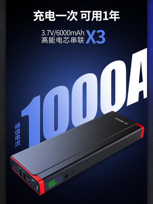 员工内购平台博世ES900汽车打火应急启动电源12 24V电瓶搭电多功能移动大容量 商品图2