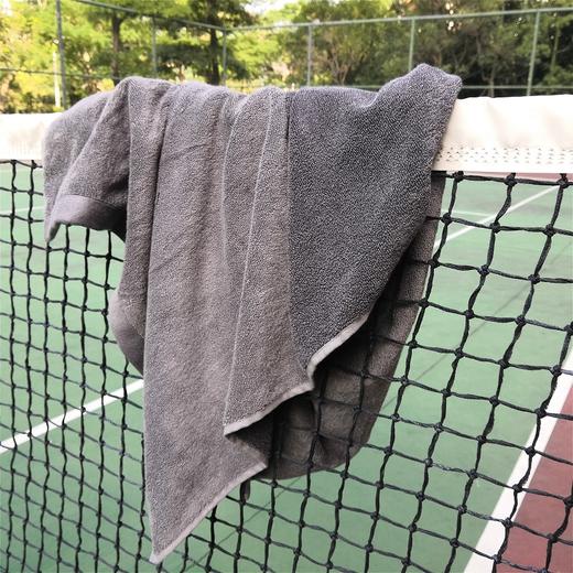网球运动大毛巾 柔软吸汗（灰黑） 商品图3