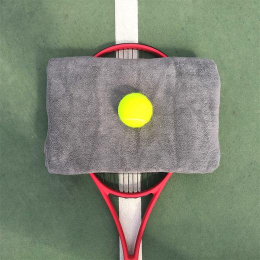 网球运动大毛巾 柔软吸汗（灰黑） 商品图2