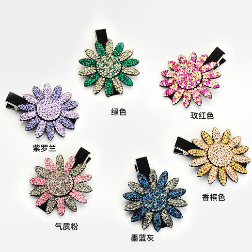 LBE-bj320发夹韩国成人个性甜美优雅百搭淑女日韩简约发饰镶钻花朵刘海饰品 商品图1