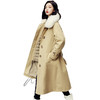 LJY-N056-1028羽绒服女长款过膝90白鸭绒真毛领新款时尚外套 商品缩略图4