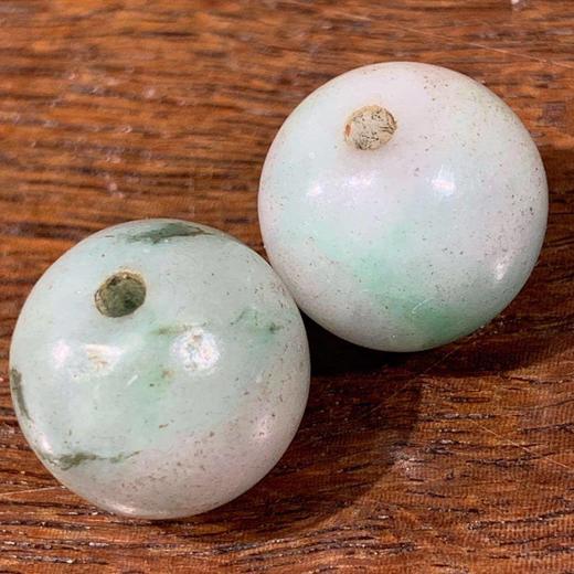 老翡翠圆珠两粒 顺丰包邮 商品图3