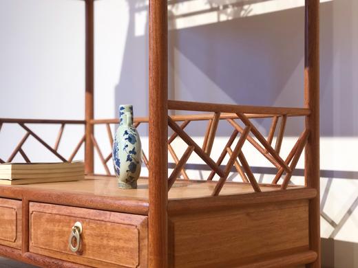 红桥红  家具严选  缅甸花梨(大果紫檀）  【冰绽纹茶水架】 商品图7