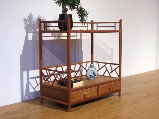 红桥红  家具严选  缅甸花梨(大果紫檀）  【冰绽纹茶水架】 商品图1