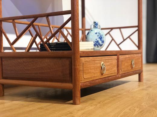 红桥红  家具严选  缅甸花梨(大果紫檀）  【冰绽纹茶水架】 商品图5